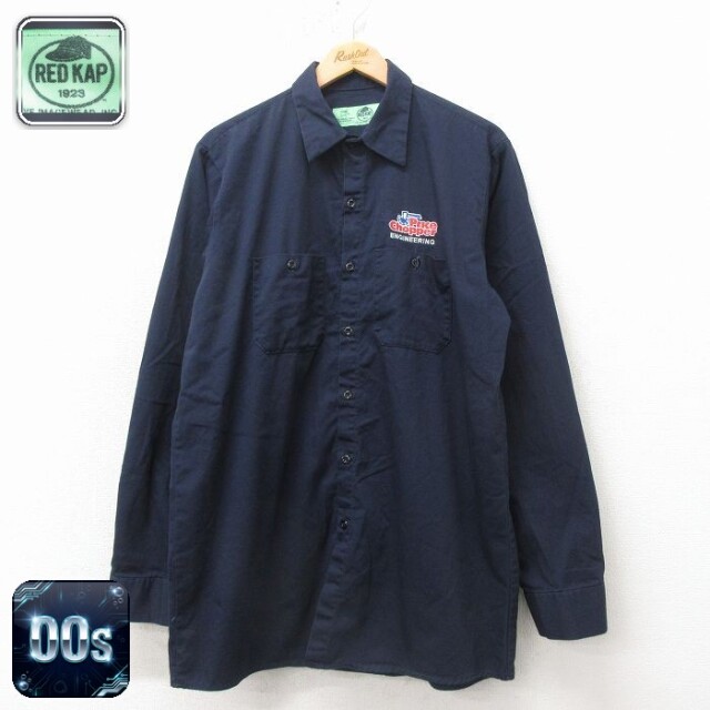 【20%OFF】レッドキャップ 00s ワークシャツ エンジニアリング ネイビー メンズXL相当 | 古着