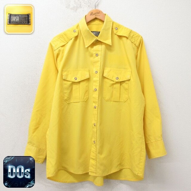 【20%OFF】00s 長袖ワークシャツ イエロー メンズXL相当 | 古着