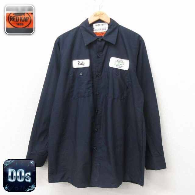 【20%OFF】レッドキャップ 00s ワークシャツ CSP ネイビー メンズXL相当 | 古着