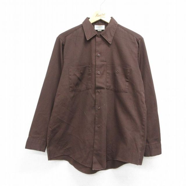 古着通販 XL☆古着 ディッキーズ 長袖 ワーク シャツ メンズ 00年代