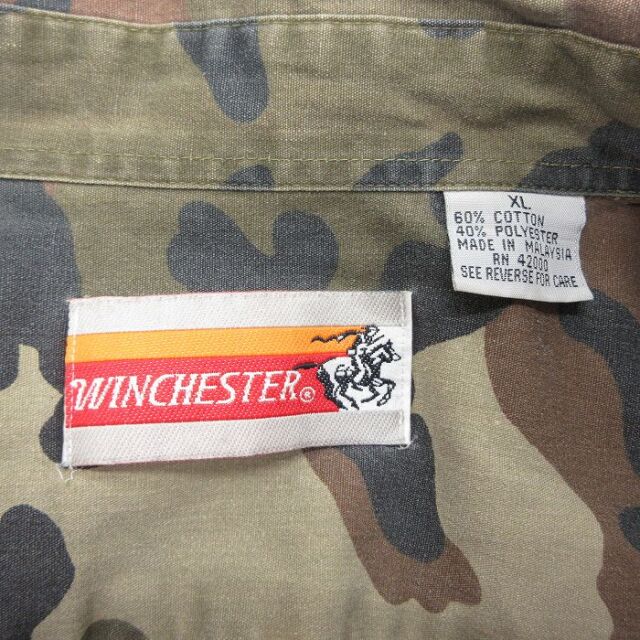 古着通販 XL☆古着 WINCHESTER 長袖 ハンティング シャツ メンズ 90