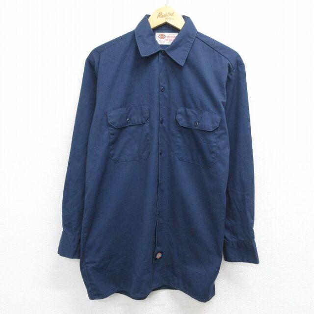 古着通販 XL☆古着 長袖 ミリタリー シャツ メンズ COAST GUARD ネイビー