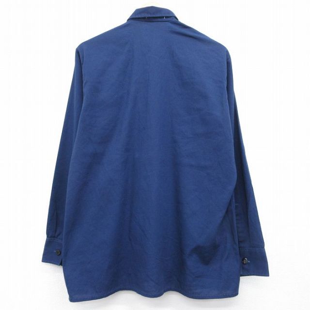 古着通販 XL☆古着 長袖 ミリタリー シャツ メンズ COAST GUARD ネイビー