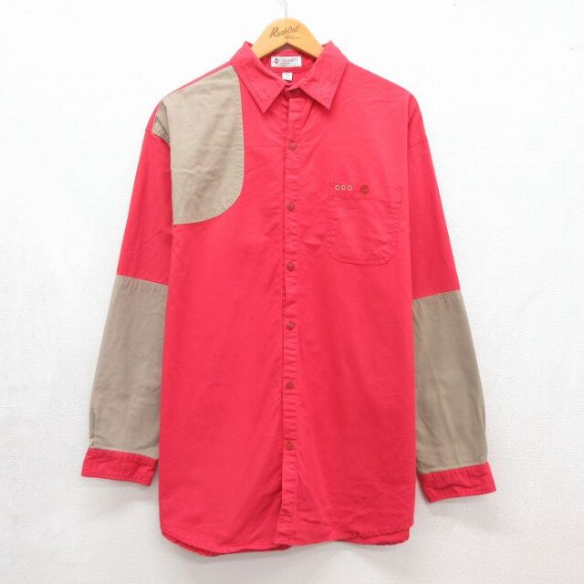 古着通販 L☆古着 ディッキーズ 長袖 ワーク シャツ メンズ 90年代 90s