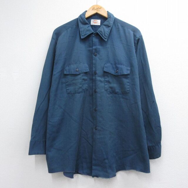 古着通販 XL☆古着 長袖 ミリタリー シャツ メンズ COAST GUARD ネイビー