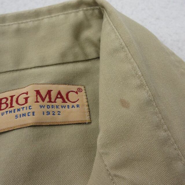 古着通販 L☆古着 ビッグマック BIG MAC 長袖 ワーク シャツ メンズ 90