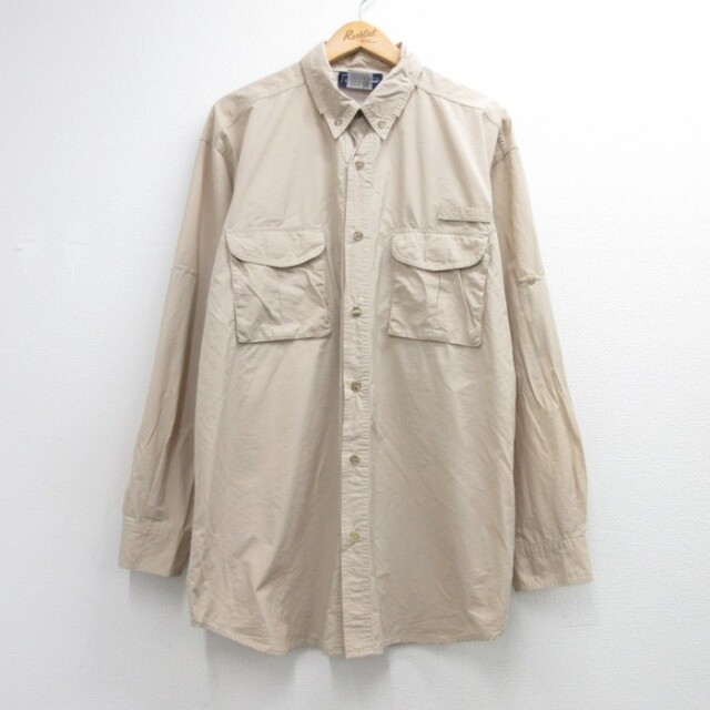 FIELD&STREAM 長袖シャツ フィッシング ベージュ メンズXL相当 | 古着