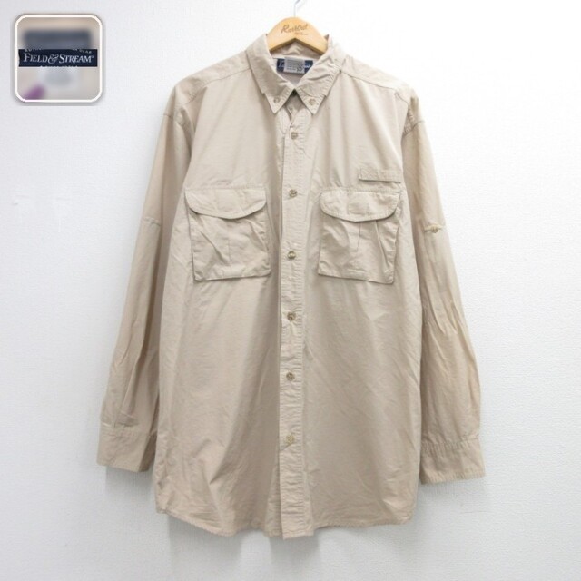 FIELD&STREAM 長袖シャツ フィッシング ベージュ メンズXL相当 | 古着