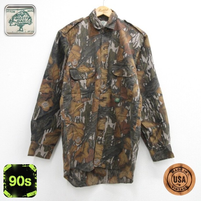 Mossy Oak 90s 長袖シャツ ハンティング ブラウン迷彩 メンズS相当 | 古着