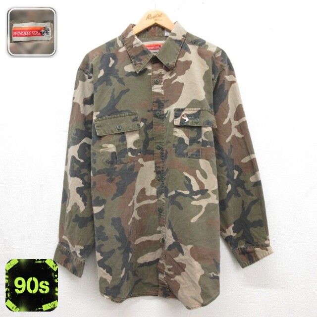 古着通販 L☆古着 MOSSY OAK 長袖 シャツ メンズ モッシーオーク