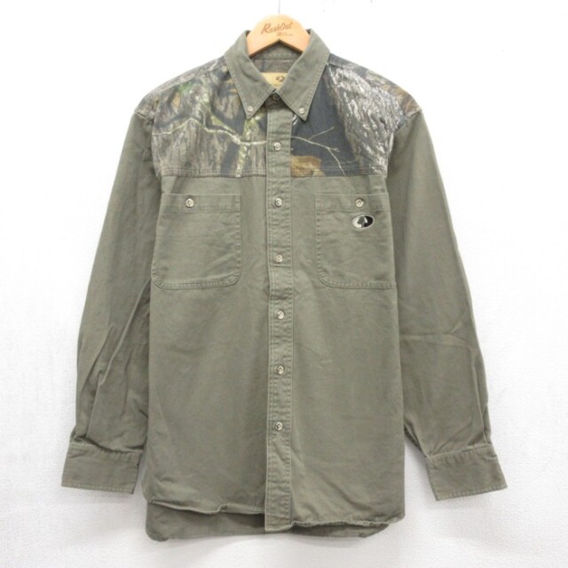 古着通販 L☆古着 MOSSY OAK 長袖 シャツ メンズ モッシーオーク