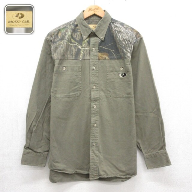 古着通販 L☆古着 MOSSY OAK 長袖 シャツ メンズ モッシーオーク