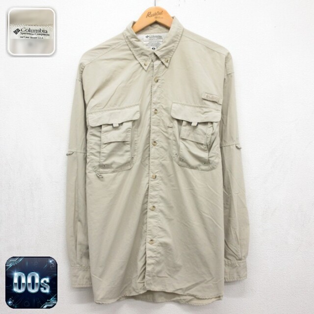 コロンビア 00s 長袖シャツ PFG ベージュ メンズXL相当 | 古着