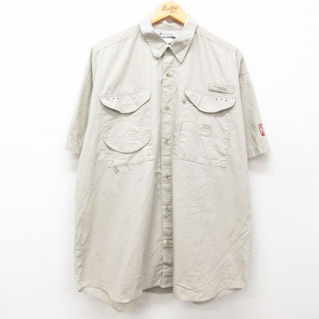 コロンビア 00s 半袖フィッシングシャツ ケテルワン ベージュ XL | 古着