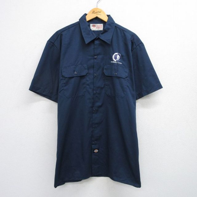 ディッキーズ 00s 半袖ワークシャツ CAMALI CORP ネイビー XL | 古着