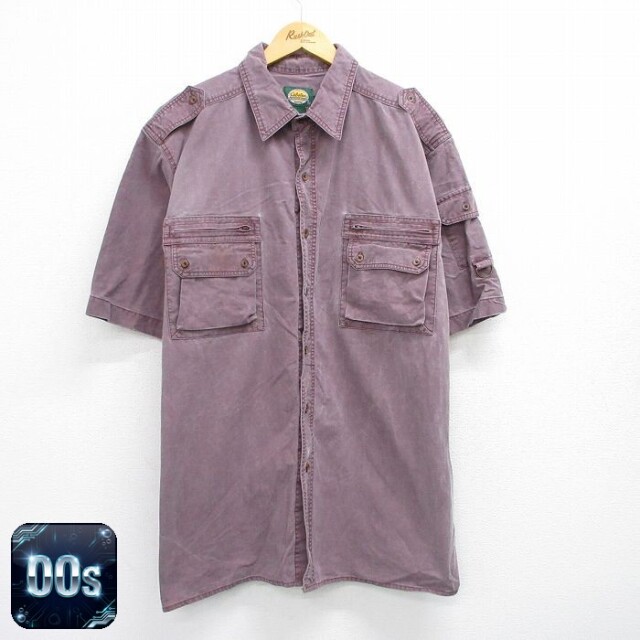 【50%OFF】カベラス 00s 半袖ワークシャツ パープル XL | 古着