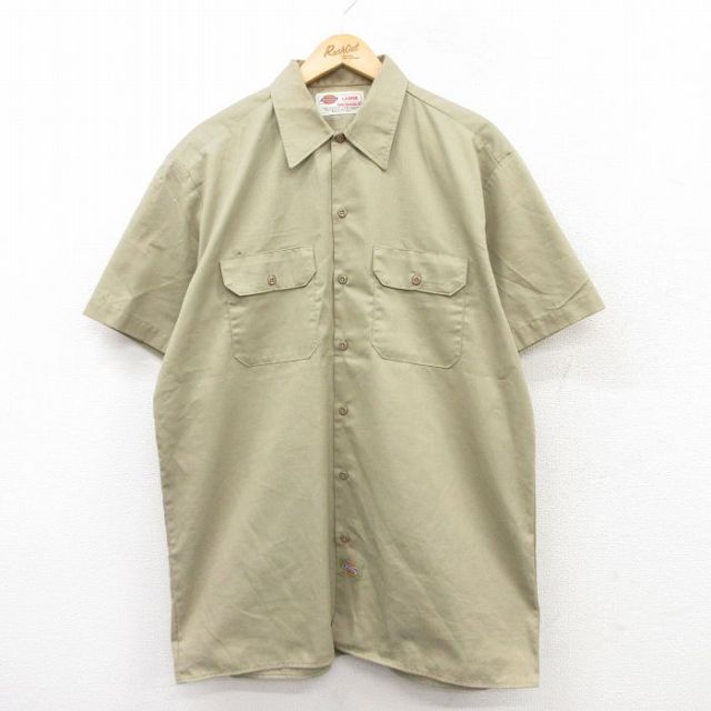 ディッキーズ 00s 半袖ワークシャツ ベージュ XL | 古着