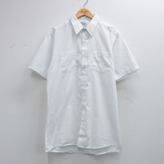 90s 半袖ワークシャツ ホワイト メンズXL相当 | 古着