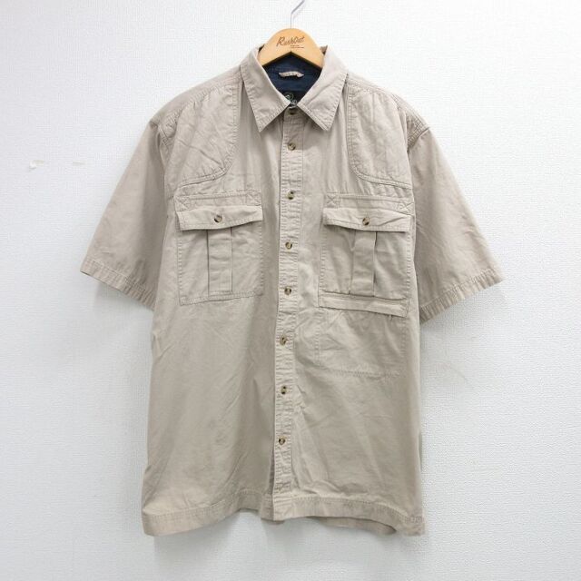 レッドヘッド 00s 半袖ハンティングシャツ ベージュ メンズXL相当 | 古着
