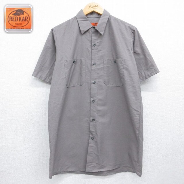【20%OFF】レッドキャップ 半袖ワークシャツ MMHS グレー メンズL相当 | 古着