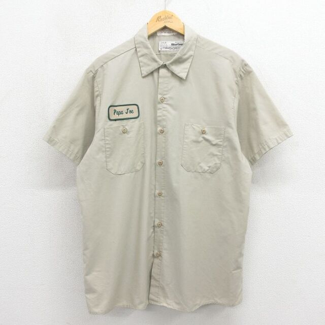 古着通販 XL☆古着 Wear Guard 半袖 ワーク シャツ メンズ 90年代 90s