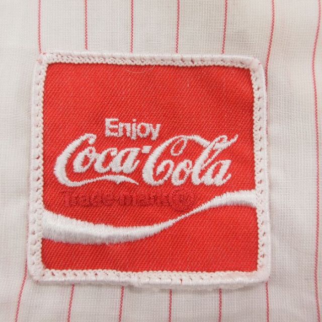 古着通販 L☆古着 半袖 ワーク シャツ メンズ 80年代 80s コカコーラ