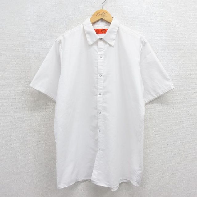 レッドキャップ 00s 半袖ワークシャツ ホワイト メンズXL相当 | 古着