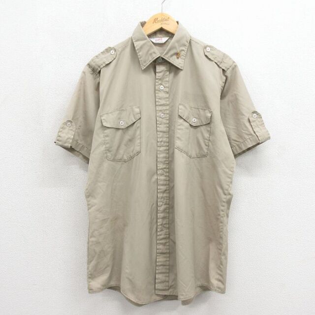 ワークシャツ ベージュ メンズXL相当 | 古着