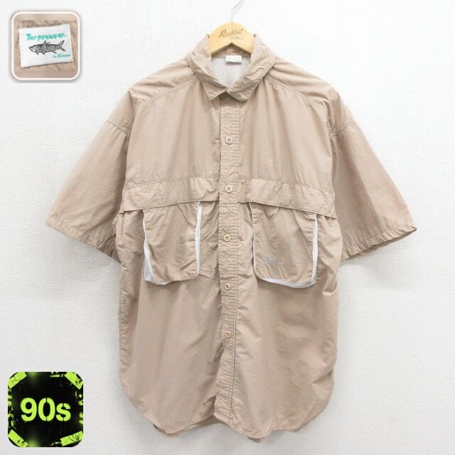 フィッシングシャツ ベージュ メンズXL相当 | 古着