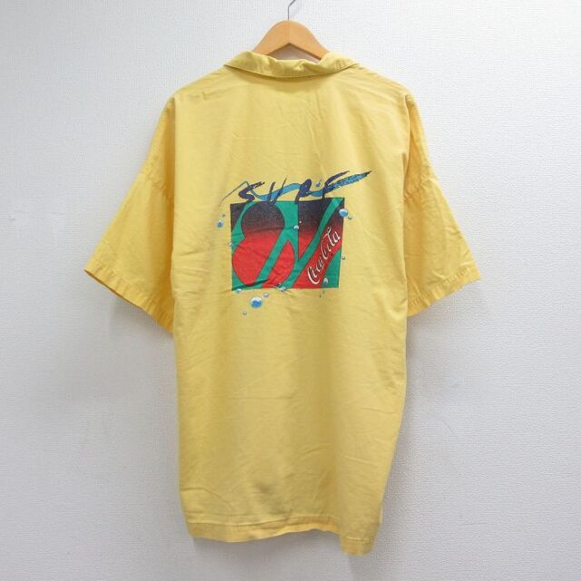 コカコーラ 90s 半袖シャツ イエロー メンズXL相当 | 古着