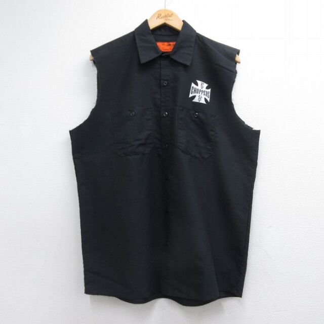 ウエストコーストチョッパーズ　ワークシャツ　レッドキャップ　サイズM 古着通販 XL☆古着 レッドキャップ ノースリーブ ワーク シャツ メンズ