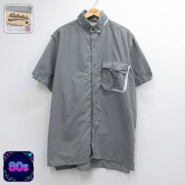 カベラス 80s 半袖シャツ グレー メンズXL相当 | 古着