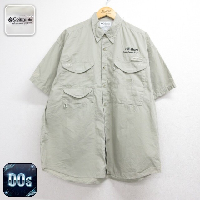 コロンビア 00s 半袖シャツ PFG ベージュ メンズXL相当 | 古着