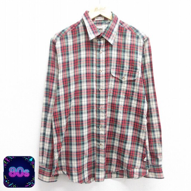 【50%OFF】リー 80s 長袖ウエスタンシャツ レッドチェック L | 古着