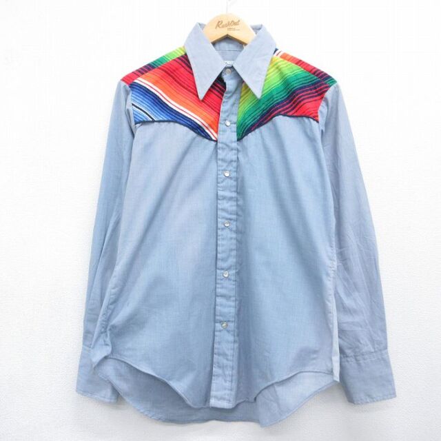 70s 80s LEVI'S リーバイス ウエスタン ホワイト 長袖シャツ L 古着