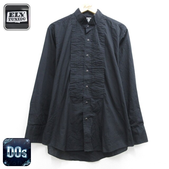 ELY 00s 長袖ウエスタンシャツ タキシード ブラック メンズL相当 | 古着