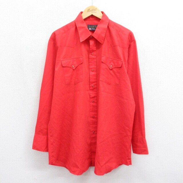 Panhandle Slim 長袖 ウエスタン シャツ 90s レッド メンズXL相当 | 古着