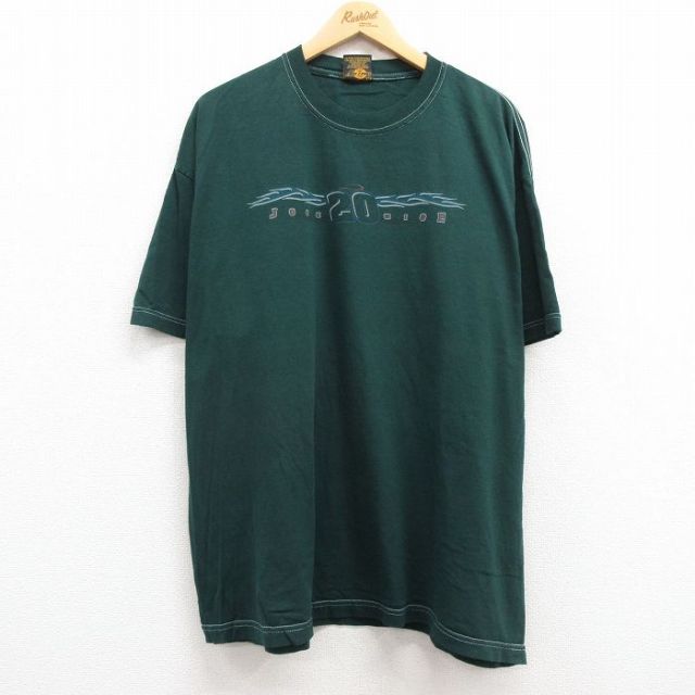00s 半袖Tシャツ レーシングカー グリーン XL | 古着