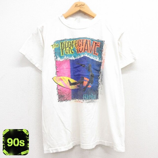 90s 半袖Tシャツ サーフィン ホワイト メンズL相当 | 古着