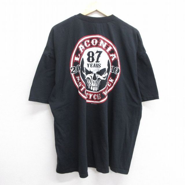 半袖Tシャツ スカル ブラック XL | 古着