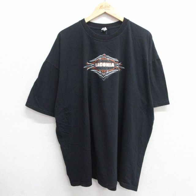 ラコニア 半袖Tシャツ モーターサイクル ブラック XL | 古着