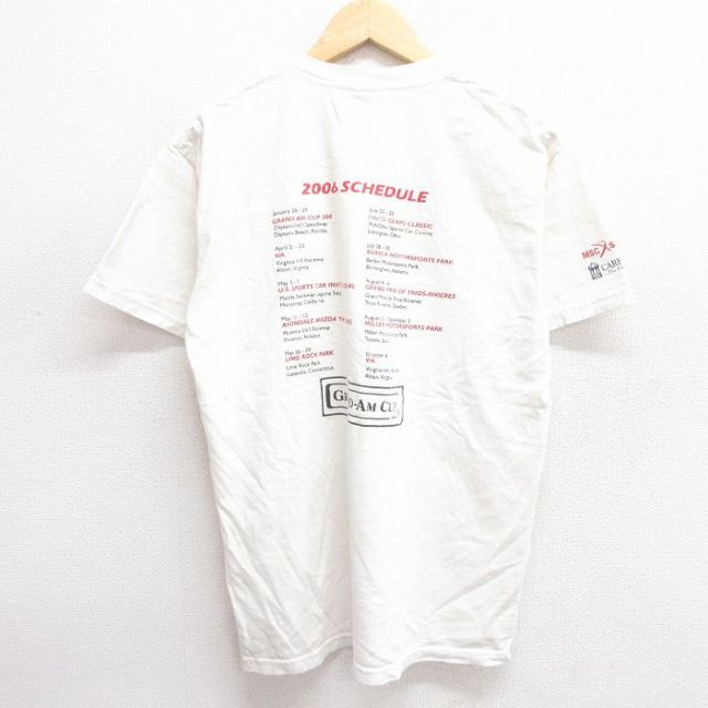 L★古着 半袖 ビンテージ Tシャツ メンズ 00年代 00s レーシング フォード Ford コットン クルーネック 白 ホワイト 25apr25 中古