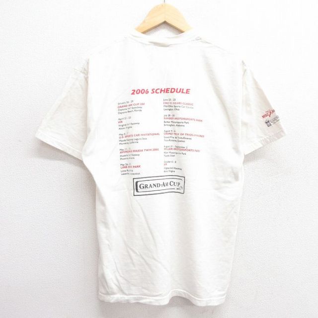 L★古着 半袖 ビンテージ Tシャツ メンズ 00年代 00s レーシング フォード Ford コットン クルーネック 白 ホワイト 25apr25 中古