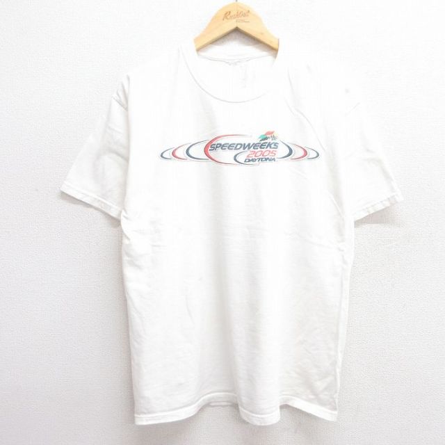 00s 半袖Tシャツ NASCAR SPEEDWEEKS デイトナ ホワイト L | 古着