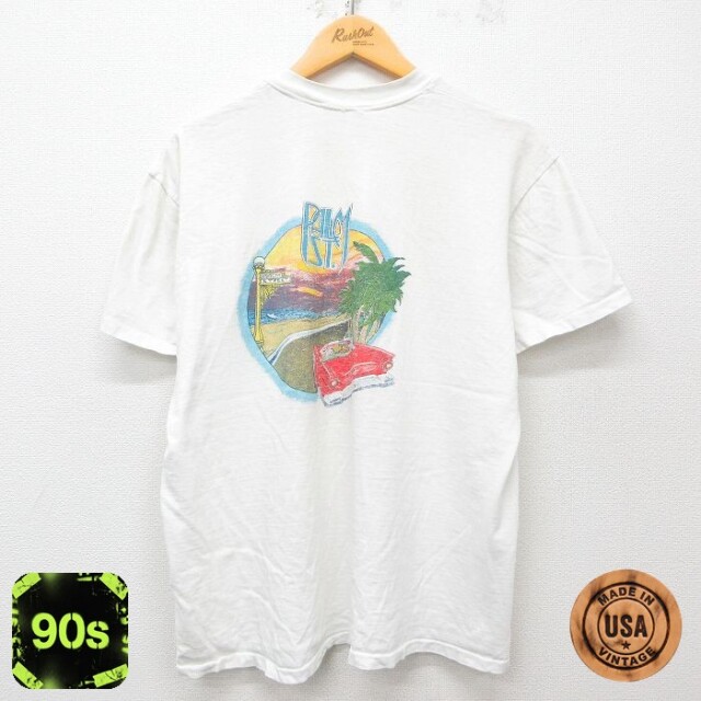 【50%OFF】90s 半袖Tシャツ PALM STREET ホワイト XL | 古着