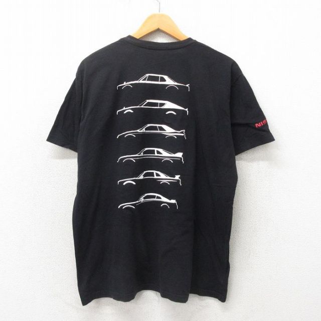 XL★古着 半袖 Tシャツ メンズ 日産 GRT コットン クルーネック 黒 ブラック 25may19 中古