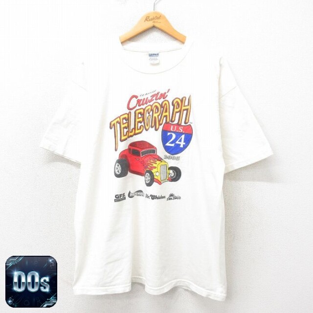【50%OFF】00s 半袖Tシャツ ホットロッド ホワイト XL | 古着