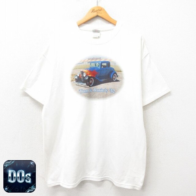 【50%OFF】00s 半袖Tシャツ ホットロッド ホワイト XL | 古着