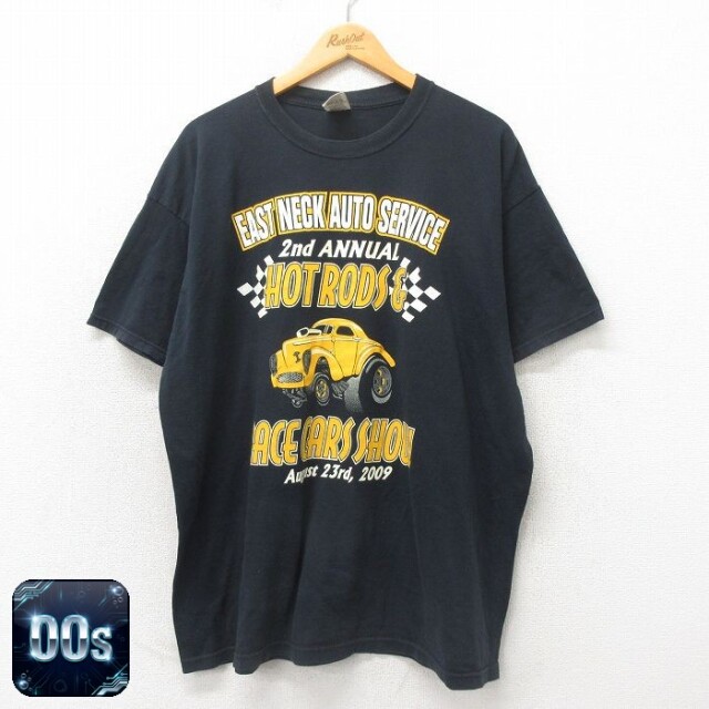 【50%OFF】フルーツオブザルーム 00s 半袖Tシャツ ホットロッド ブラック XL | 古着