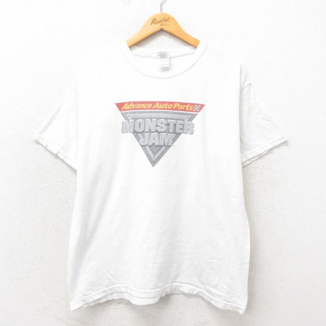 00s 半袖Tシャツ モンスタージャム ホワイト L | 古着